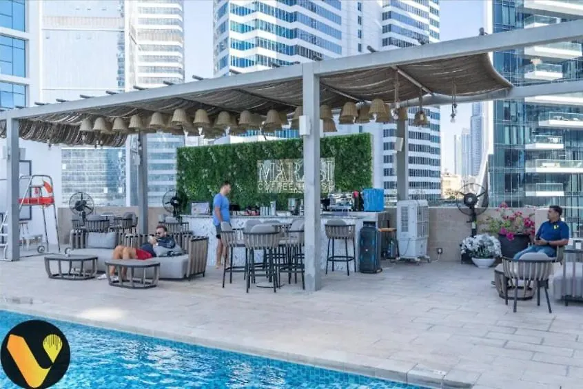 Vogue Damac Maison Prive Balcony & Pool With Canal View Prime Business Bay Location, Steps From Downtown & Burj Khalifa Dubai United Arab Emirates